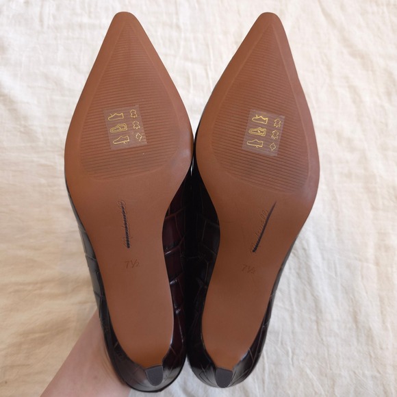 Madewell The Emilie Heeled Mule - Chocolate Raisin/ Size 7.5/ NY387 - Picture 6 of 7